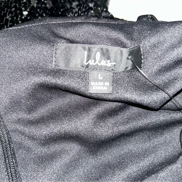 Lulu's Black Sequin Wrap Jumpsuit - Picture 14 of 14